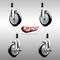 Service Caster 5 Inch 316SS Black Poly Swivel 1 Inch Expanding Stem Caster Brake SCC, 2PK SCC-SS316EX20S514-PPUB-BLK-2-TLB-2-1 - alternate 5